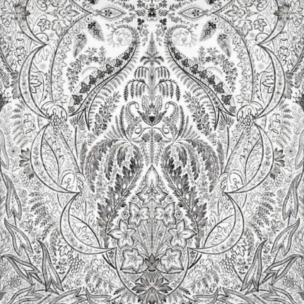 Jaipur Paisley Damask Wall Mural Blackwhite wallpaper by York Wallcoverings