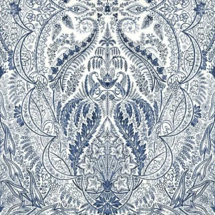Jaipur Paisley Damask Wall Mural Indigowhite wallpaper by York Wallcoverings