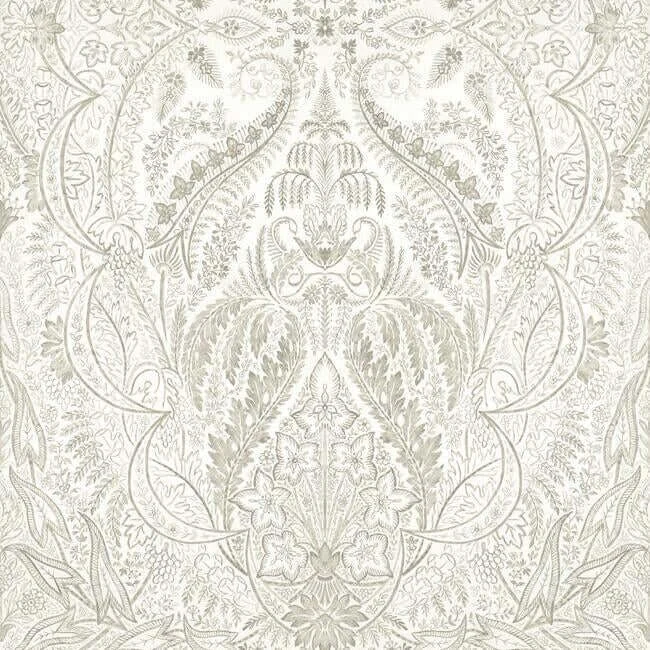 Jaipur Paisley Damask Wall Mural Beigewhite wallpaper by York Wallcoverings