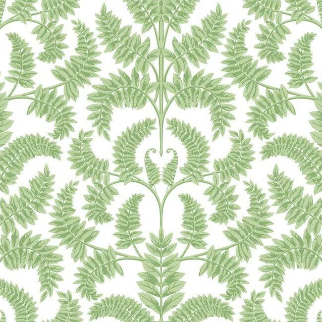 Royal Fern Damask Wallpaper Green wallpaper by York Wallcoverings