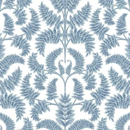 Royal Fern Damask Wallpaper Blue wallpaper by York Wallcoverings