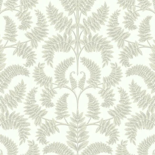 Royal Fern Damask Wallpaper Beige wallpaper by York Wallcoverings