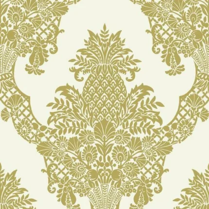 Pineapple Wallpaper Gold wallpaper by York Wallcoverings