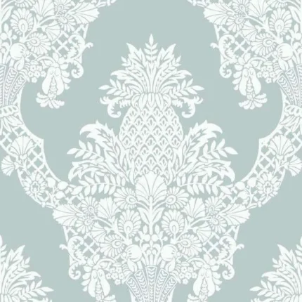 Pineapple Wallpaper Sea Blue wallpaper by York Wallcoverings