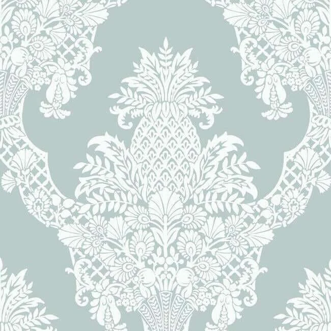 Pineapple Wallpaper Sea Blue wallpaper by York Wallcoverings