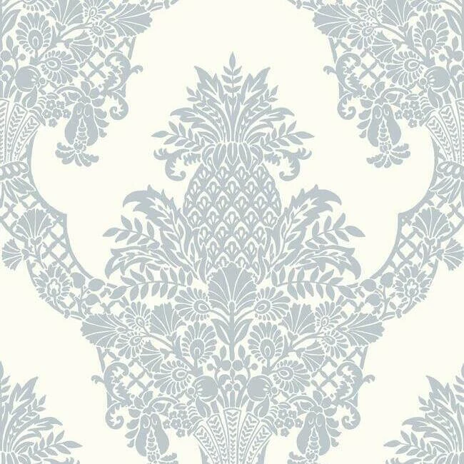 Pineapple Wallpaper Periwinklewhite wallpaper by York Wallcoverings