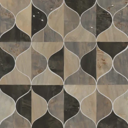 Burlwood Ogee Wallpaper Blacktaupegrey wallpaper by York Wallcoverings