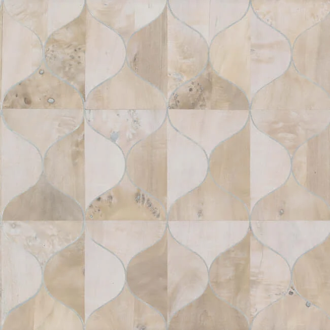 Burlwood Ogee Wallpaper White wallpaper by York Wallcoverings