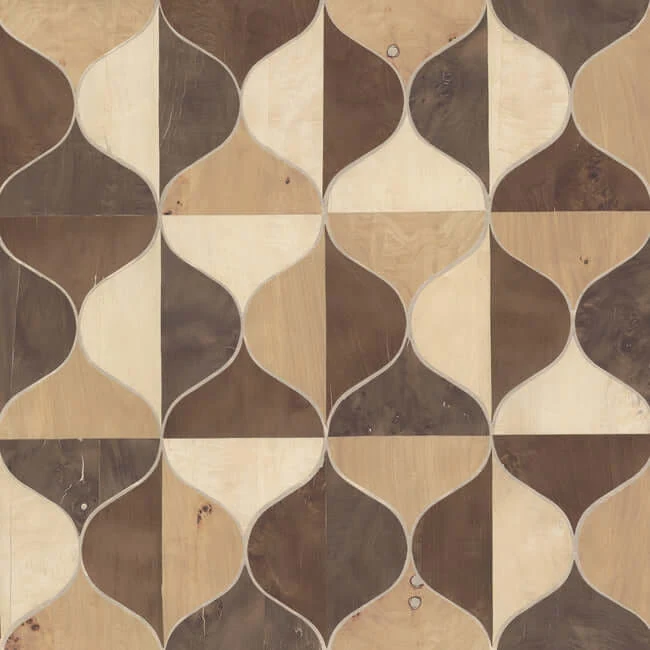 Burlwood Ogee Wallpaper Warm Neutral wallpaper by York Wallcoverings