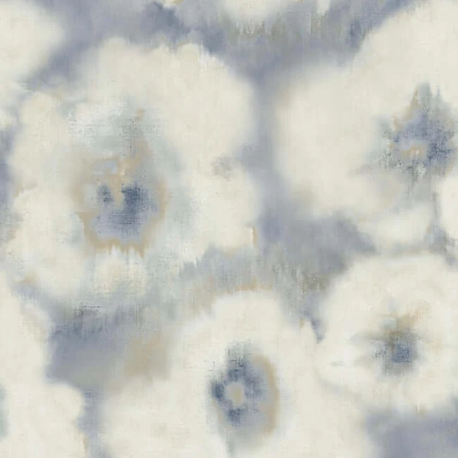 Blended Floral Wallpaper Blue wallpaper by York Wallcoverings