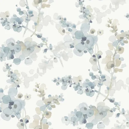 Blossom Fling Wallpaper Blue wallpaper by York Wallcoverings