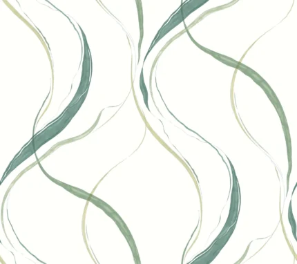 Ink Flow Wallpaper Green wallpaper by York Wallcoverings