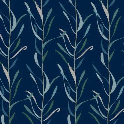 Chloe Vine Wallpaper Indigo wallpaper by York Wallcoverings