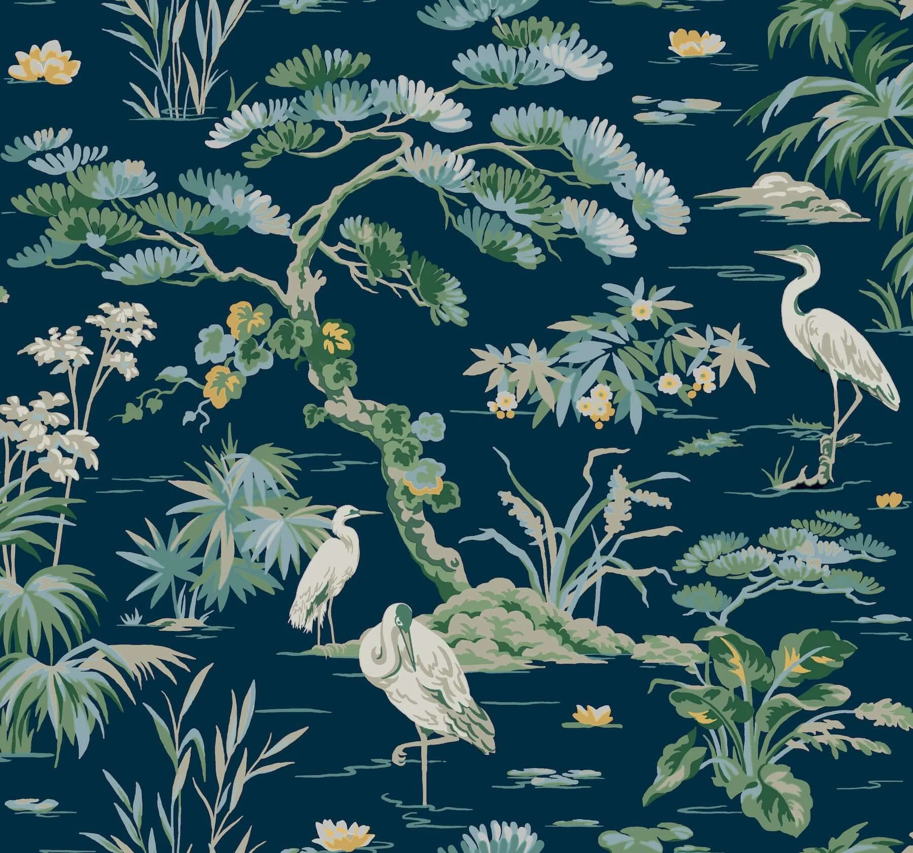 Bridgewater Wallpaper Navy wallpaper by York Wallcoverings