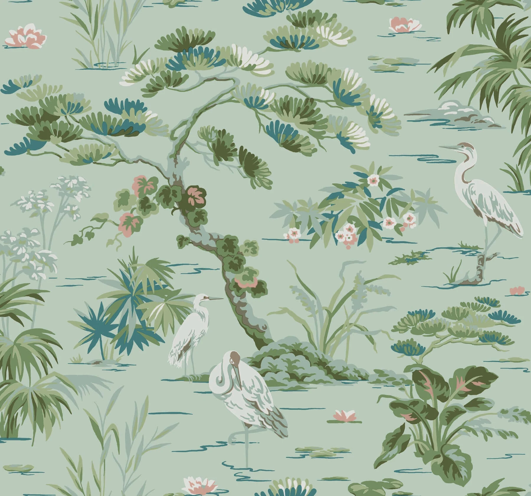 Bridgewater Wallpaper Mint wallpaper by York Wallcoverings