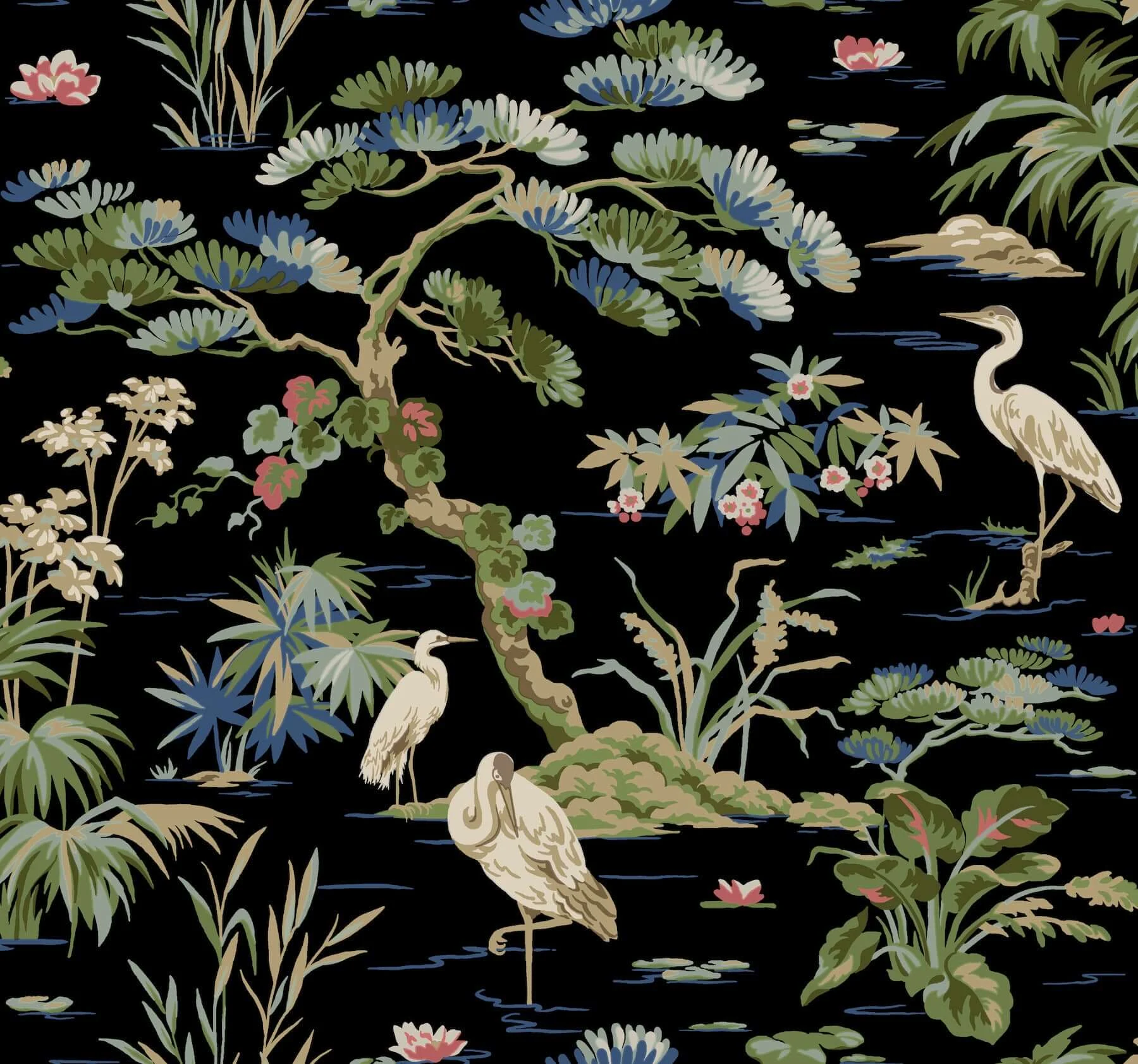 Bridgewater Wallpaper Black wallpaper by York Wallcoverings