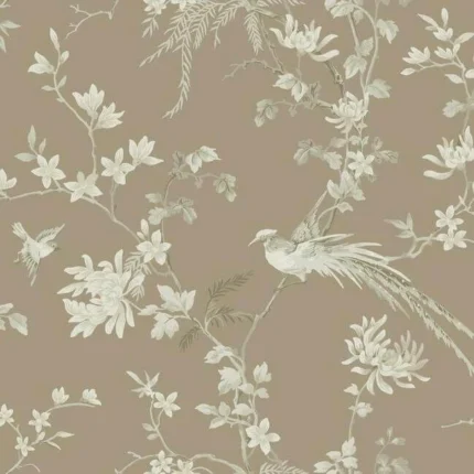 Bird And Blossom Chinoserie Wallpaper Glint wallpaper by York Wallcoverings