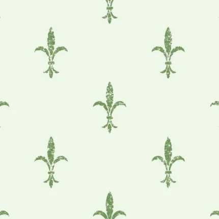 Fleur De Lis Wallpaper Whitegreen wallpaper by York Wallcoverings