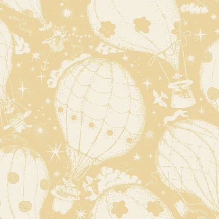 Ballongerna Wallpaper Yellow wallpaper by York Wallcoverings
