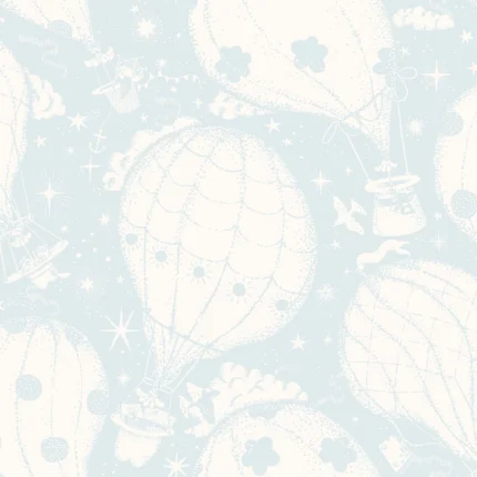 Ballongerna Wallpaper Light Blue wallpaper by York Wallcoverings