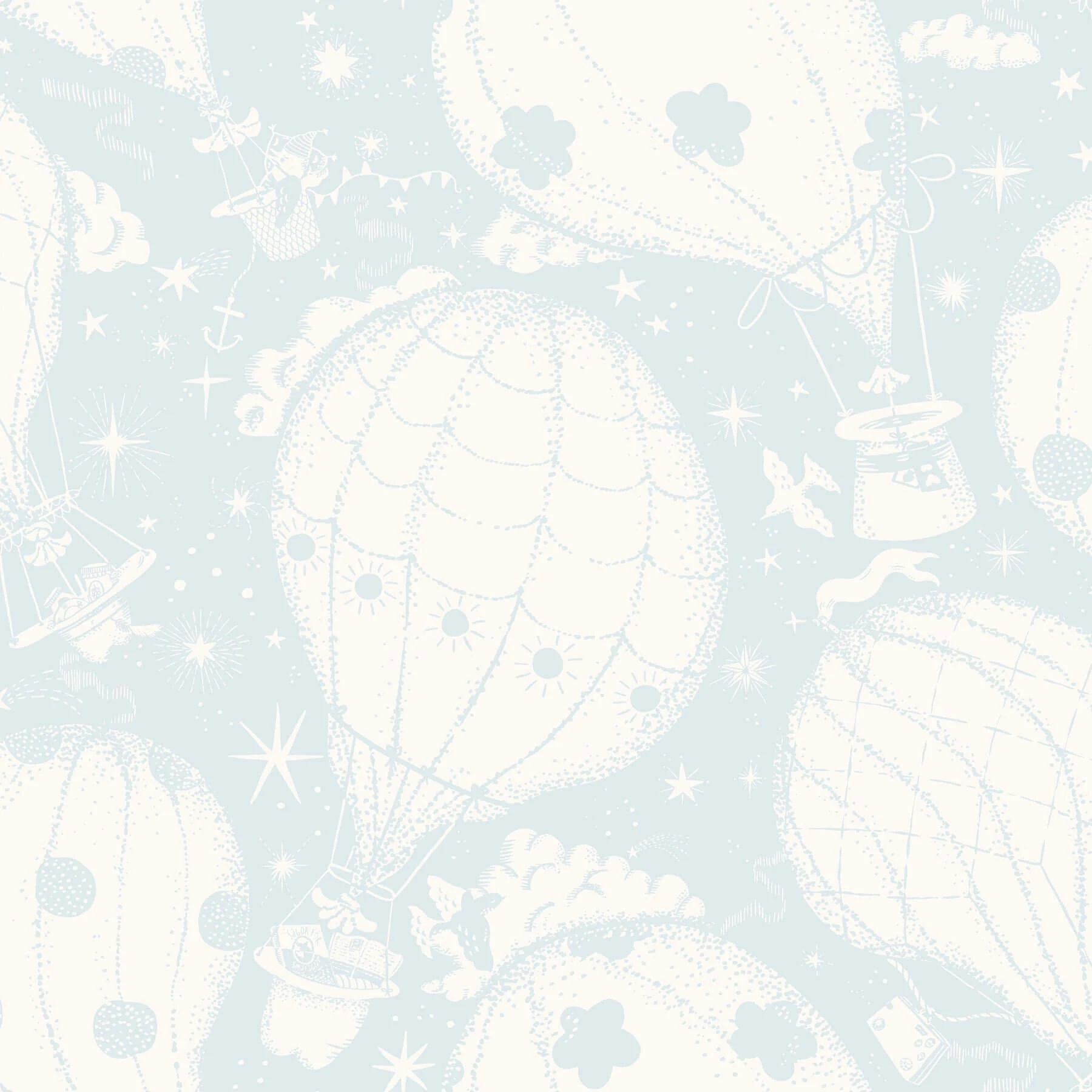 Ballongerna Wallpaper Light Blue wallpaper by York Wallcoverings