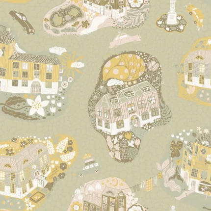 Staden Wallpaper Mustard wallpaper by York Wallcoverings