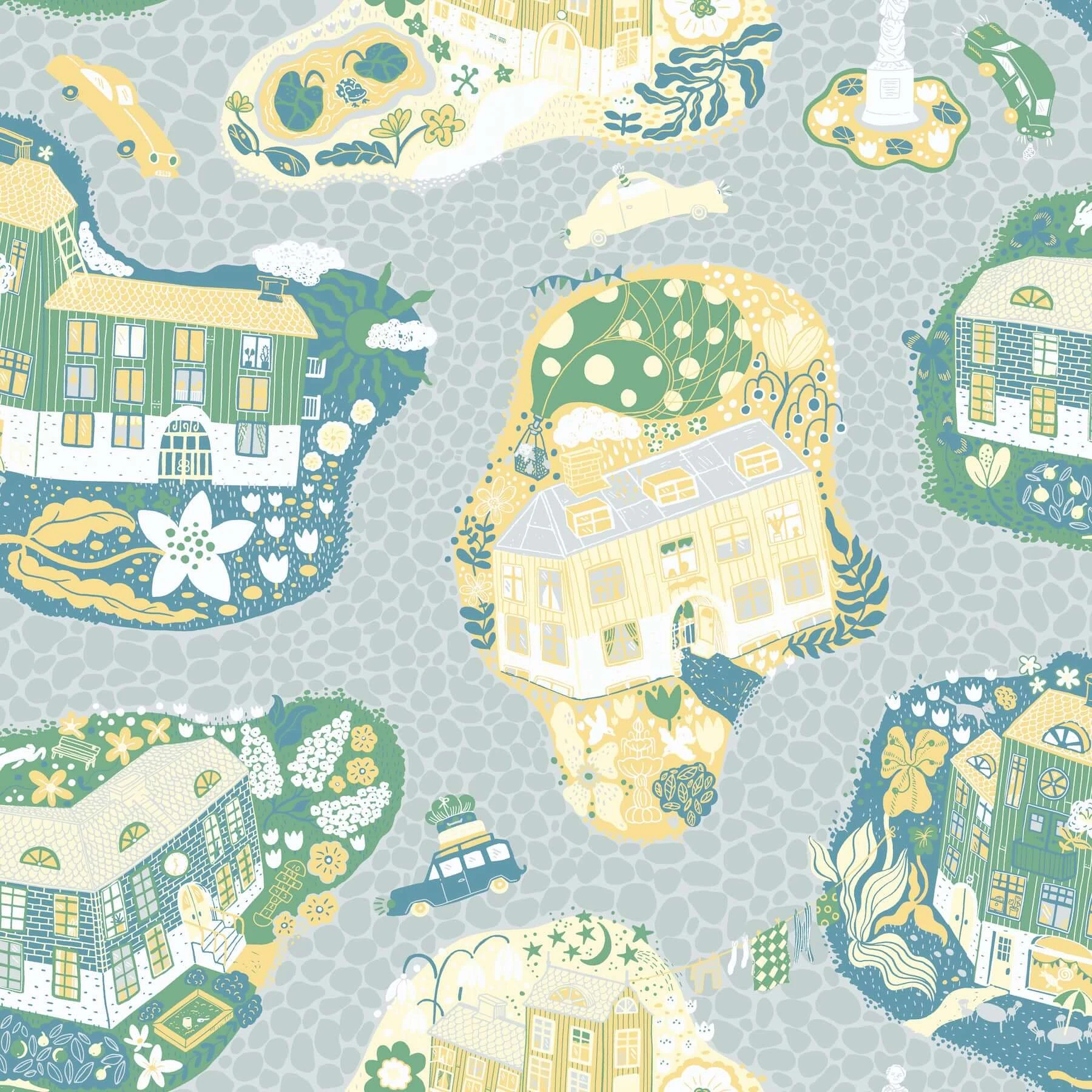 Staden Wallpaper Light Blue wallpaper by York Wallcoverings