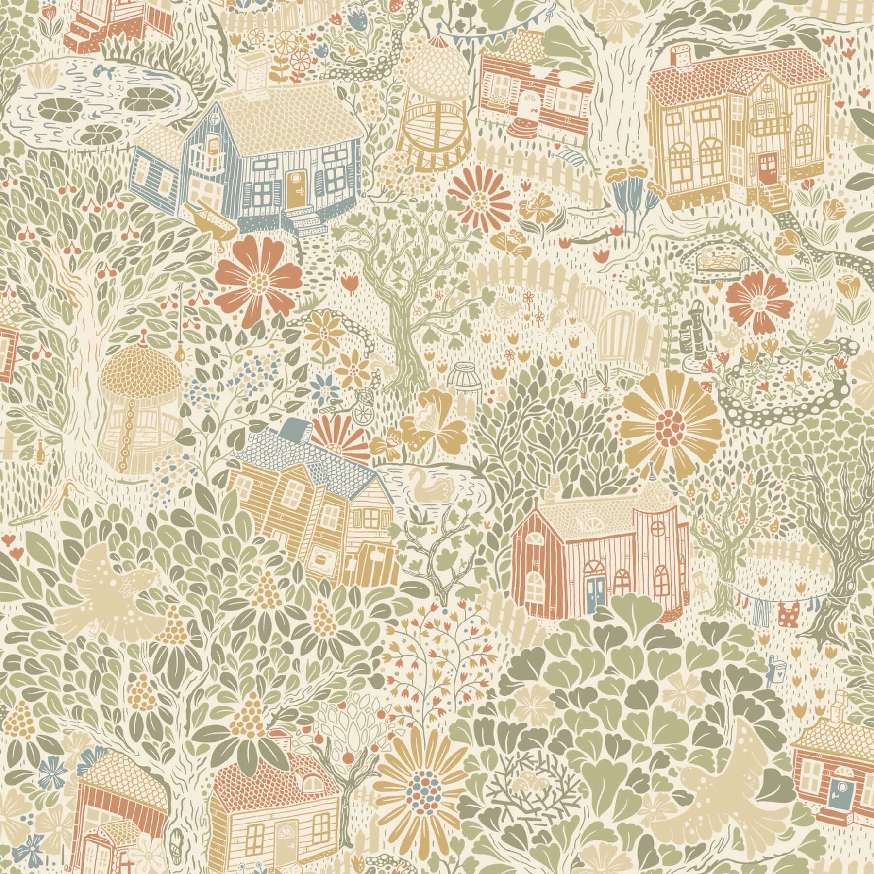 Bygga Bo Wallpaper Neutral wallpaper by York Wallcoverings