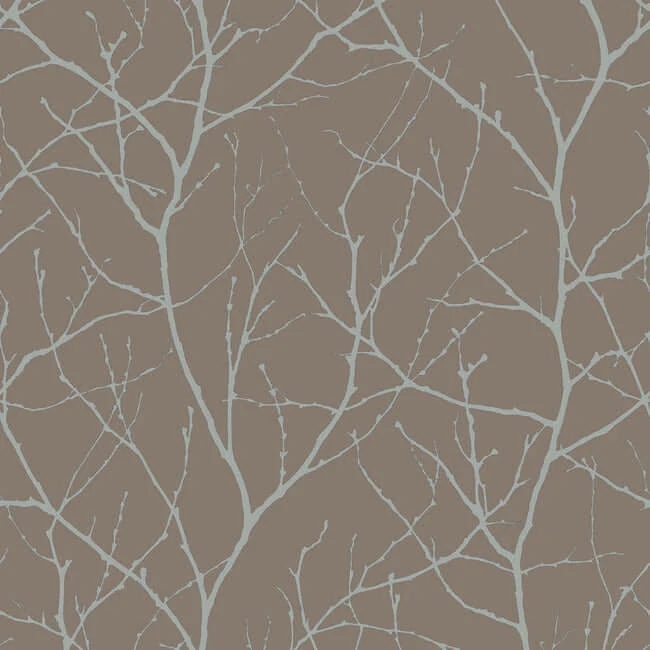 Trees Silhouette Wallpaper Mochasilver wallpaper by York Wallcoverings