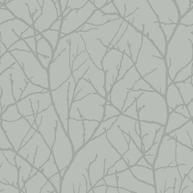 Trees Silhouette Wallpaper Smokey Bluesilver wallpaper by York Wallcoverings