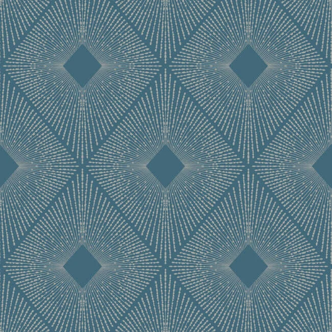 Harlowe Wallpaper Bluesilver wallpaper by York Wallcoverings