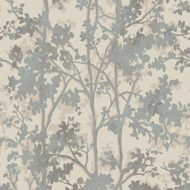 Shimmering Foliage Wallpaper Creamsilver wallpaper by York Wallcoverings