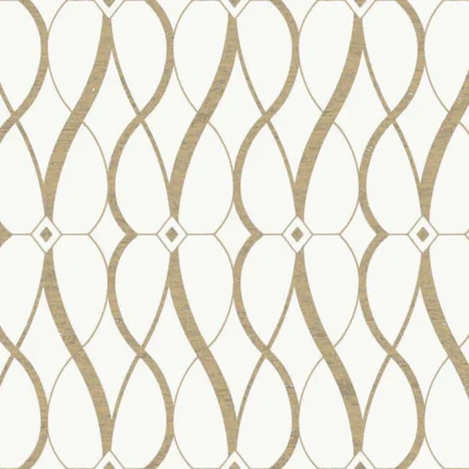 Graceful Geo Wallpaper Creamgold wallpaper by York Wallcoverings