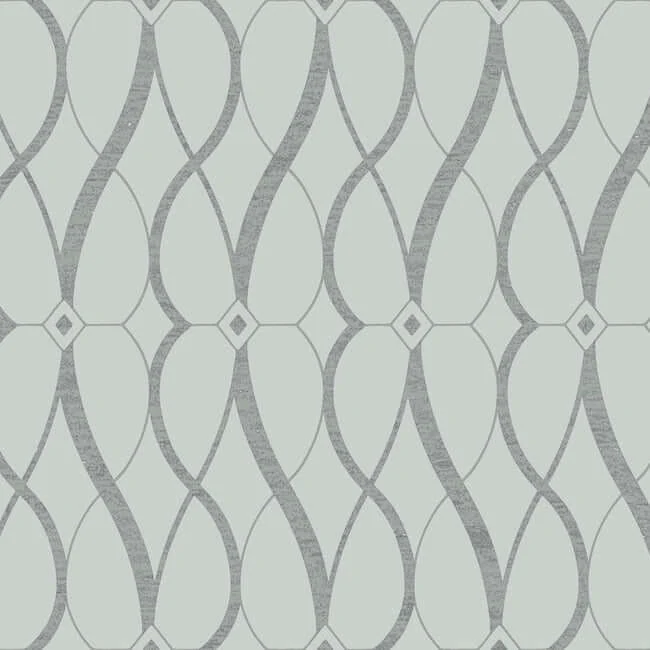 Graceful Geo Wallpaper Spasilver wallpaper by York Wallcoverings