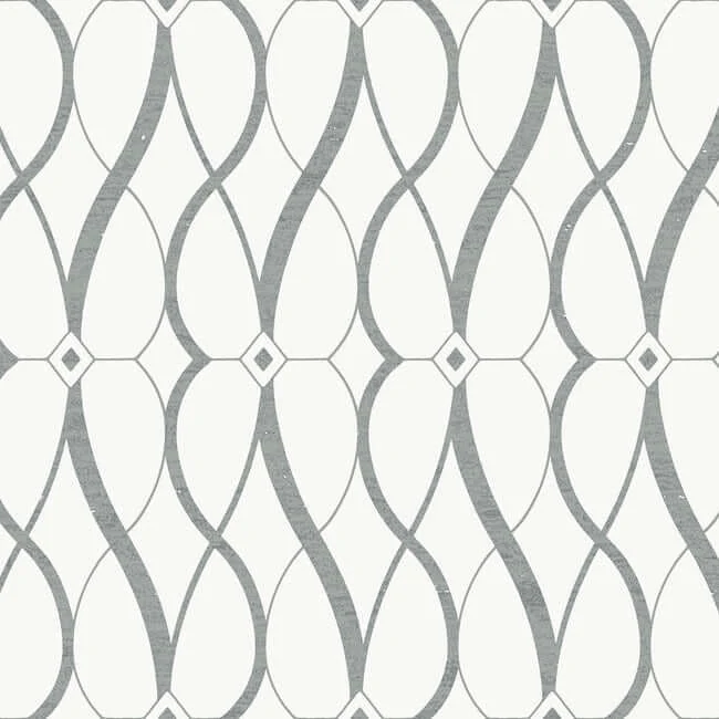 Graceful Geo Wallpaper Whitesilver wallpaper by York Wallcoverings