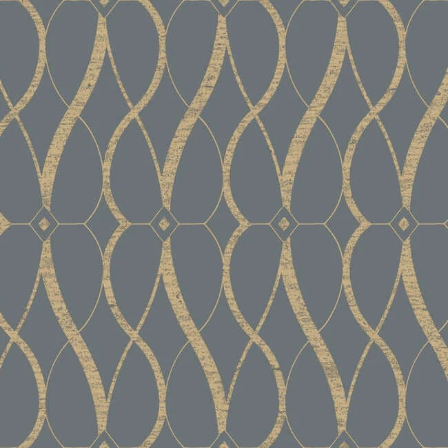 Graceful Geo Wallpaper Smokegold wallpaper by York Wallcoverings