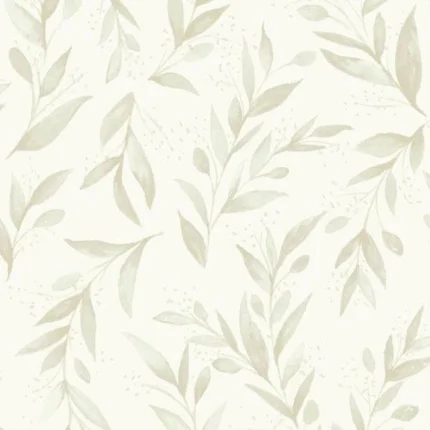 Olive Branch Wallpaper Beige wallpaper by York Wallcoverings