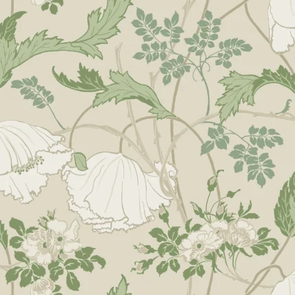 Gwendolyn Wallpaper Ecrugreen wallpaper by York Wallcoverings