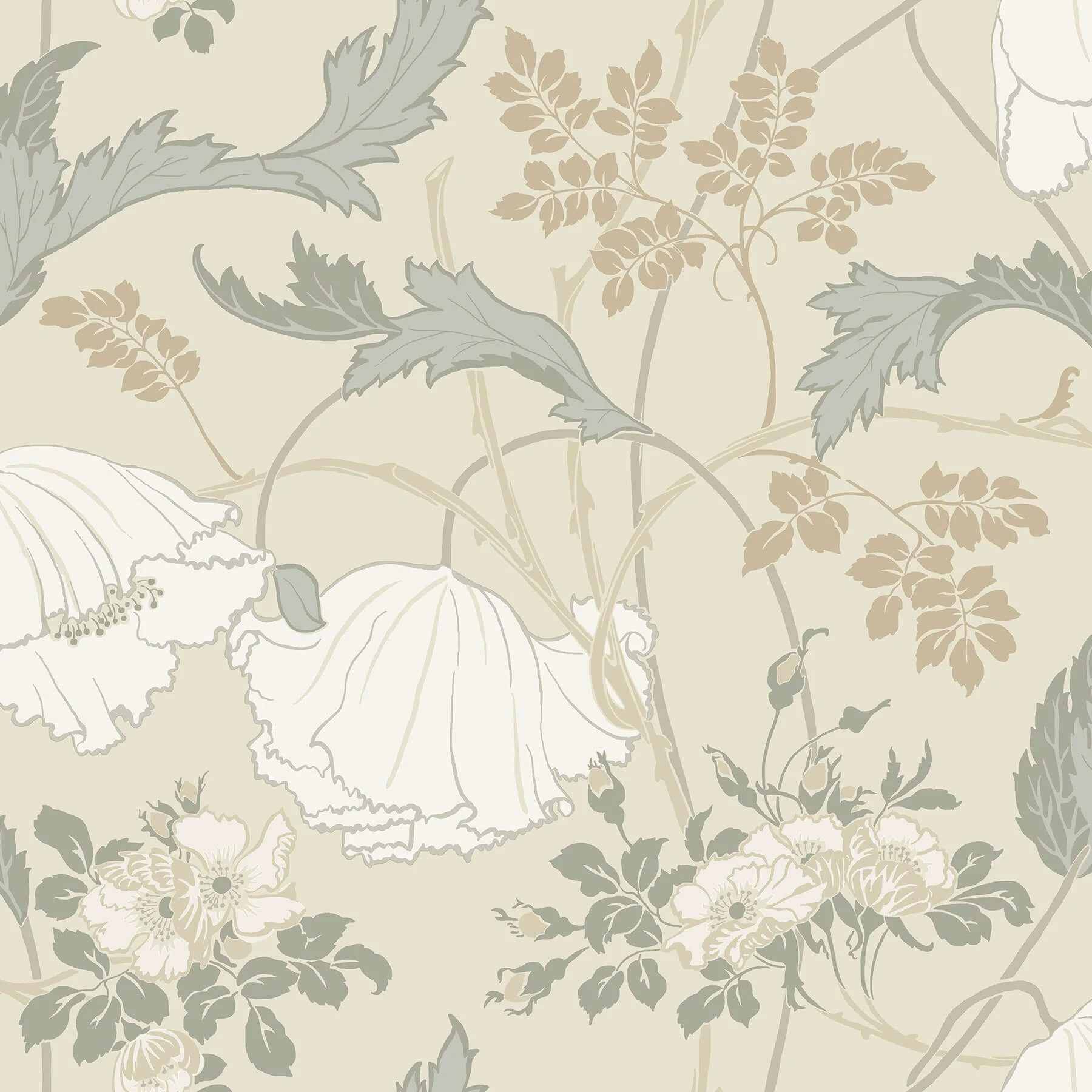 Gwendolyn Wallpaper Ivorygray wallpaper by York Wallcoverings