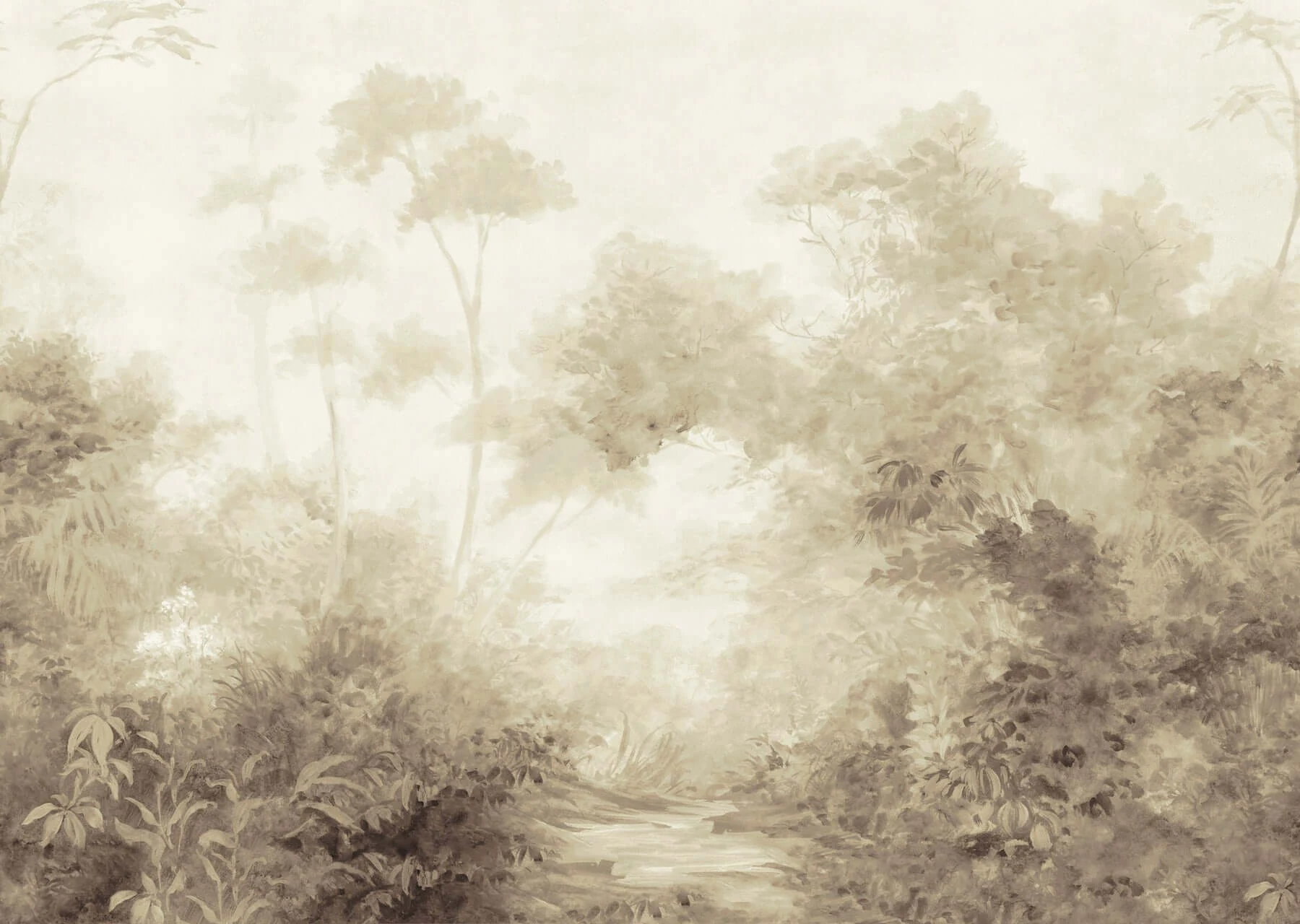 Woodlands Mural Wall Mural Sepia wallpaper by York Wallcoverings