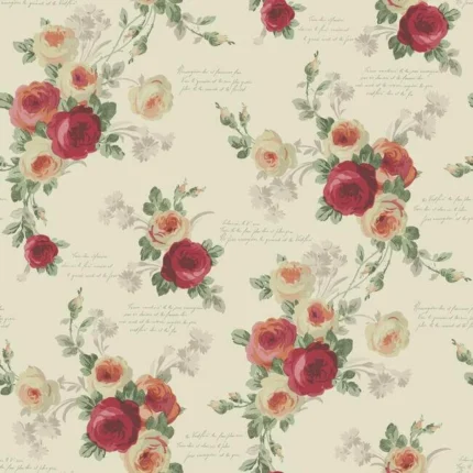 Heirloom Rose Wallpaper Redbeige wallpaper by York Wallcoverings