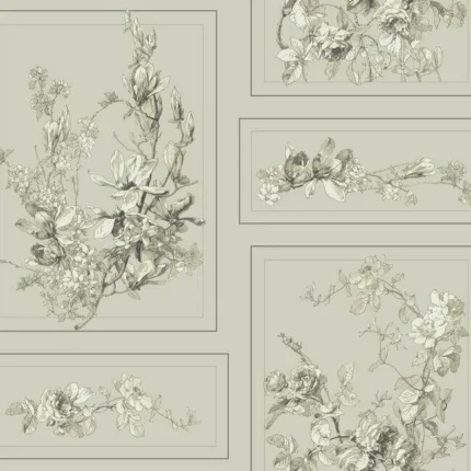 The Magnolia Wallpaper Warm Grey wallpaper by York Wallcoverings