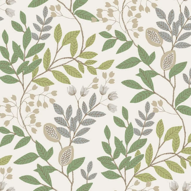 Eden Retreat Wallpaper Beigegreen wallpaper by York Wallcoverings