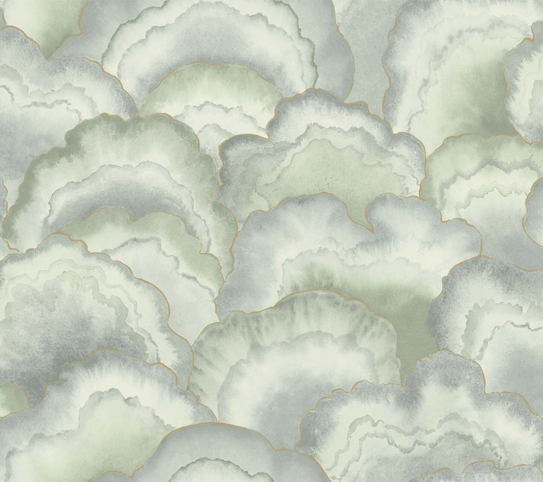 Abalone Fans Wallpaper Seaglass wallpaper by York Wallcoverings