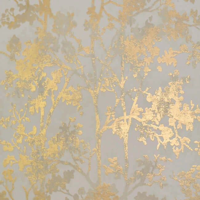Shimmering Foliage Wallpaper Almondgold wallpaper by York Wallcoverings