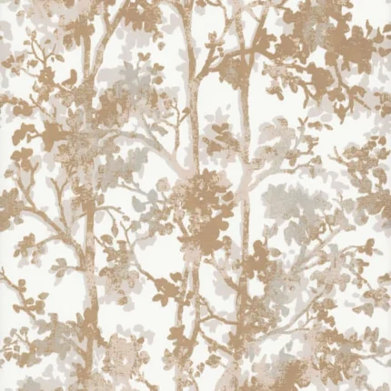 Shimmering Foliage Wallpaper Whitegold wallpaper by York Wallcoverings