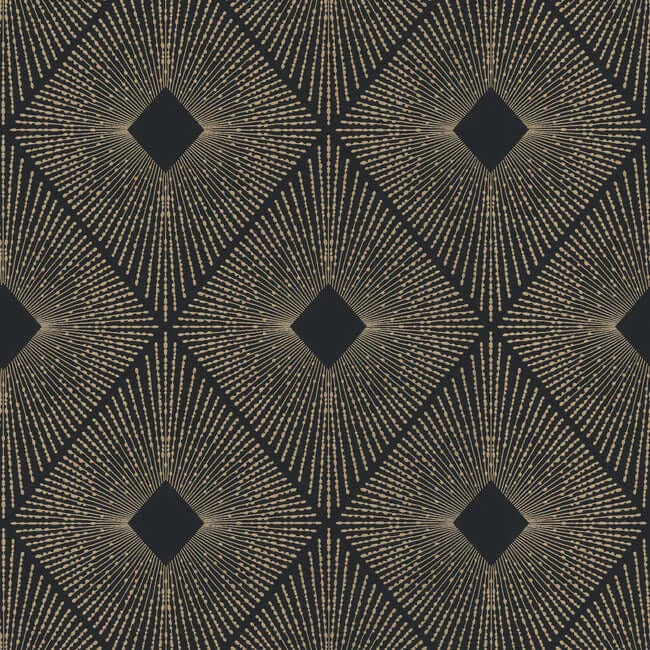 Harlowe Wallpaper Blackgold wallpaper by York Wallcoverings