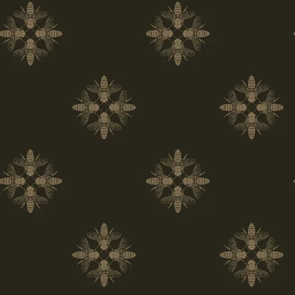 Honey Bee Wallpaper Goldblack wallpaper by York Wallcoverings