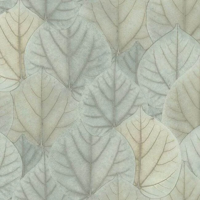 Leaf Concerto Wallpaper Bluetaupe wallpaper by York Wallcoverings