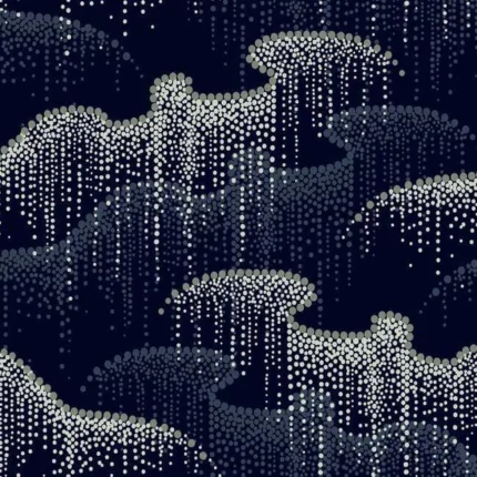Moonlight Pearls Wallpaper Navy wallpaper by York Wallcoverings